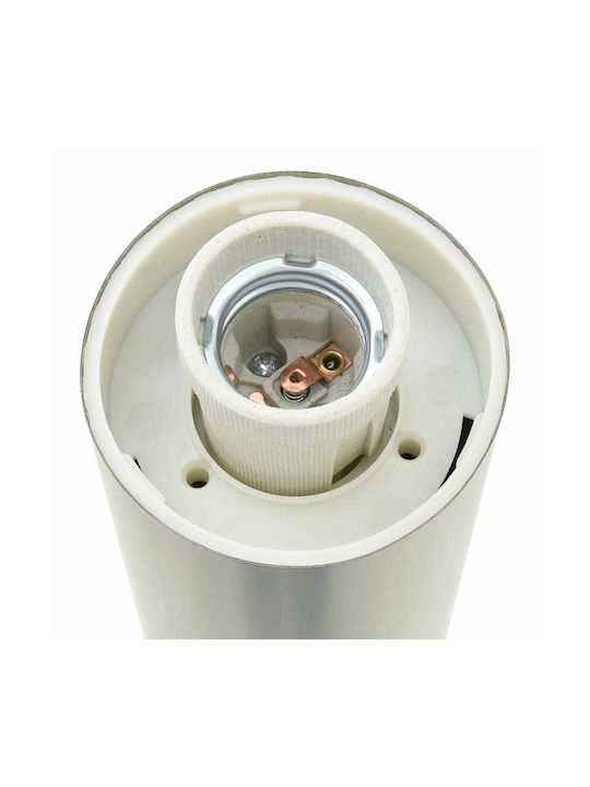 vidaXL Φωτιστικό Κολωνάκι Εξωτερικού Χώρου 40W IP44 για Ντουί E27 Ασημί