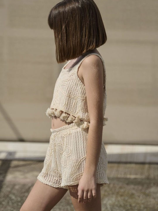 Kids Set with Shorts Summer 2pcs Beige