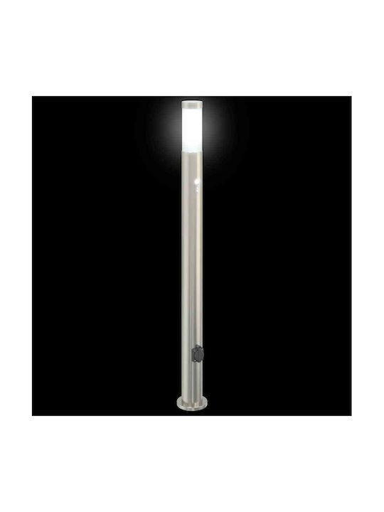 vidaXL Outdoor Small Post Floor Lamp 40W IP44 for E27 Bulb Silver