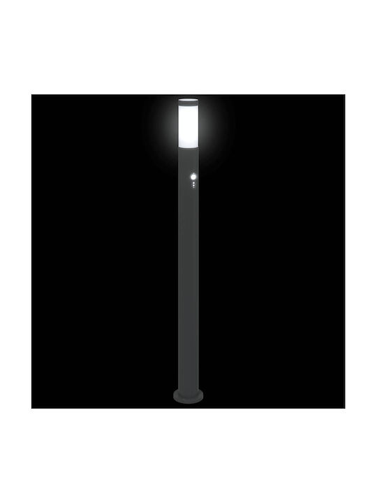 vidaXL Outdoor Small Post Floor Lamp 40W IP44 for E27 Socket Gray