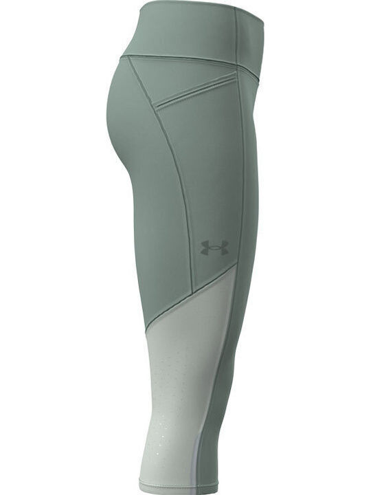 Ua Launch Running Γυναικείο Capri Κολάν Silica Green
