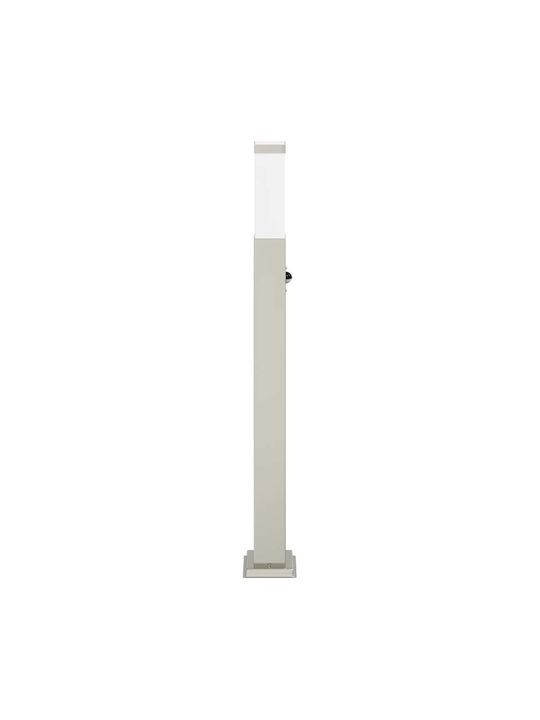vidaXL Outdoor Small Post Floor Lamp 40W IP44 for E27 Bulb Silver