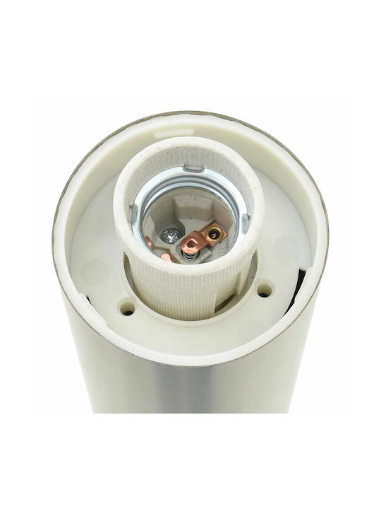 vidaXL Outdoor Small Post Floor Lamp 40W IP44 for E27 Bulb Silver