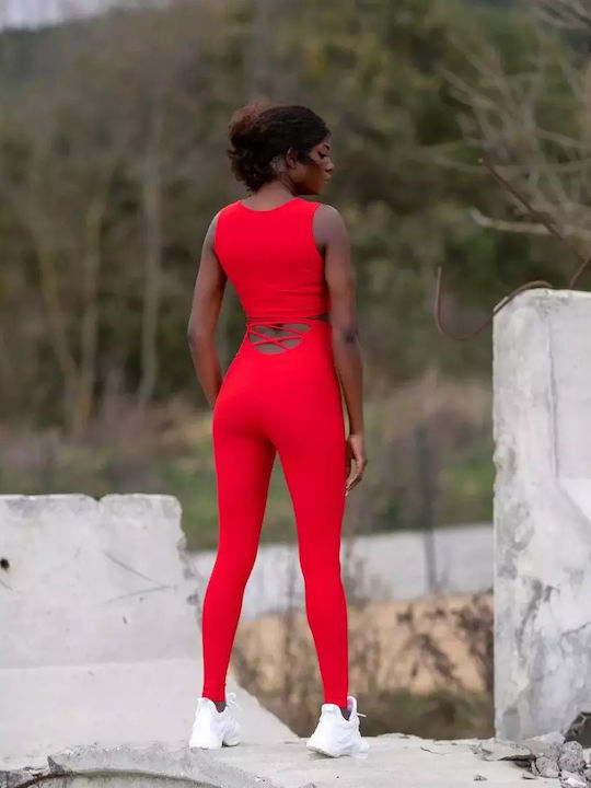 Everyday Women's Leggings High Waist & Push Up Red