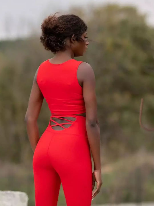 Everyday Women's Leggings High Waist & Push Up Red
