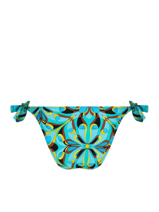 Bikinihosen mit Schnürung Türkis