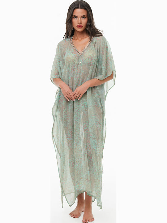 Bluepoint Women's Maxi Beach Caftan Aqua