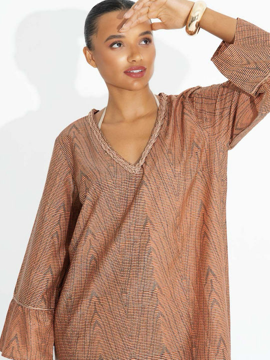 Bluepoint Women's Mini Beach Caftan Tan