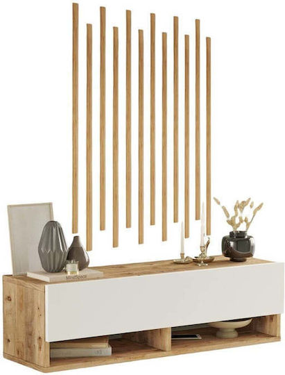 Konsolentisch Aus Holz Weiß M100xB30xH30cm Konsolentisch Aus Holz Weiß M100xB30xH30cm