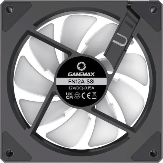 GameMax Case Fan 120mm (1600rpm / 44.35cfm) με ARGB Φωτισμό