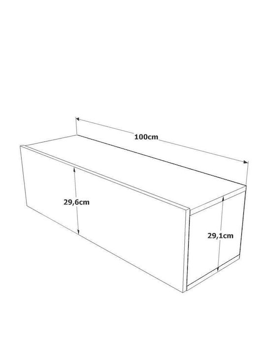 Wooden Gray Console L100xW29.6xH29.6cm