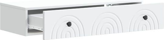 Metal Console White L87.5xW34.5xH17cm