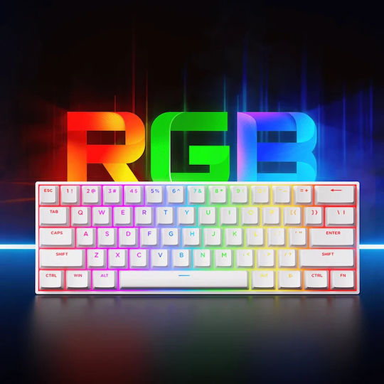 MCHOSE Ace 60 Pro Gaming Keyboard 60% with Magnetic Switches and RGB Lighting English US White