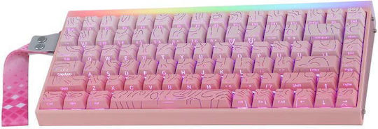Aula Hero 84 HE Wireless Gaming Mechanical Keyboard 75% with RGB Lighting English US Pink