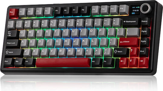 Aula F75 Max Ασύρματο Gaming Πληκτρολόγιο 75% με RGB φωτισμό (Αγγλικό US)
