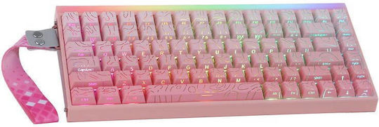 Aula Hero 84 HE Wireless Gaming Mechanical Keyboard 75% with RGB Lighting English US Pink