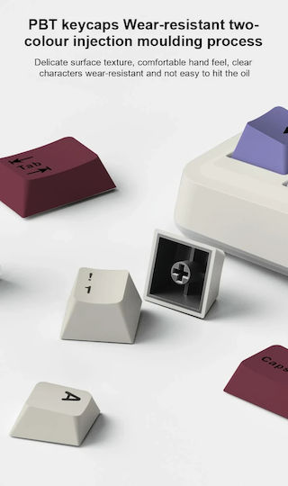 Aula AU75 Ασύρματο Gaming Πληκτρολόγιο 75% με RGB φωτισμό (Αγγλικό US) Turmeric Yellow