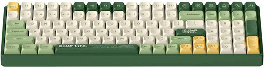iQunix F97 Ασύρματο Gaming Μηχανικό Πληκτρολόγιο με Cherry MX Red διακόπτες και RGB φωτισμό (Αγγλικό US) Camping