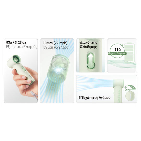 NiteCore Nef01 Ventilator de Mână Verde