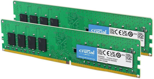 Crucial DDR4 16GB RAM με 2x8GB Modules και Ταχύτητα 3200 για Desktop