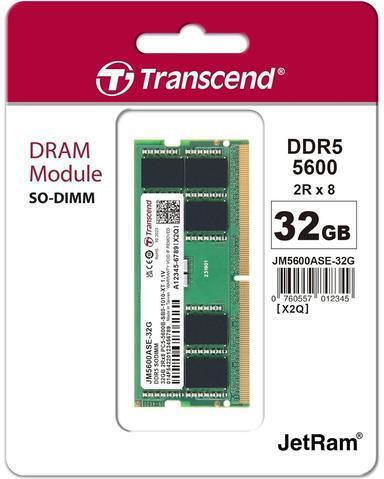 Transcend DDR5 με Module 1x32GB και Ταχύτητα 5600 για Laptop