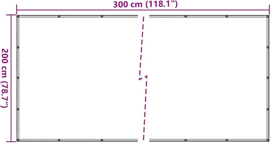 vidaXL Δίχτυ Αποσκευών Αυτοκινήτου 300x2cm Πράσινο