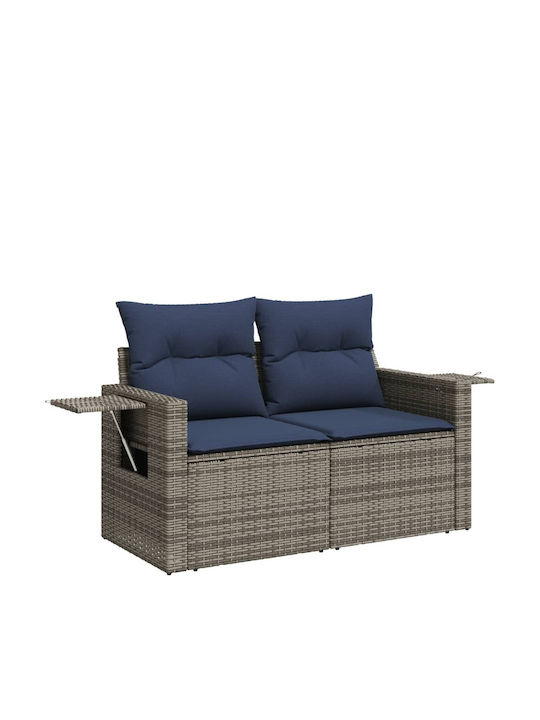 Ecksofa Outdoor Rattan mit Kissen 62x62x69cm