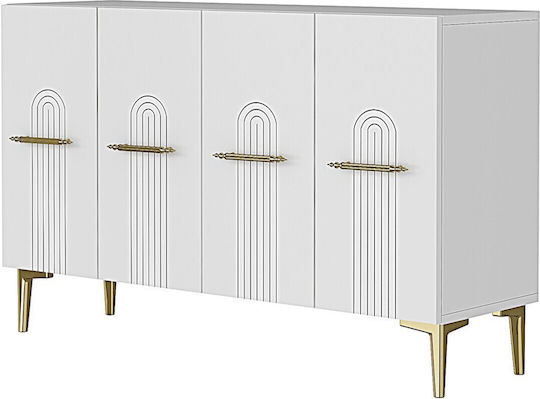 Sideboard Holz Weiß 120x32x75cm