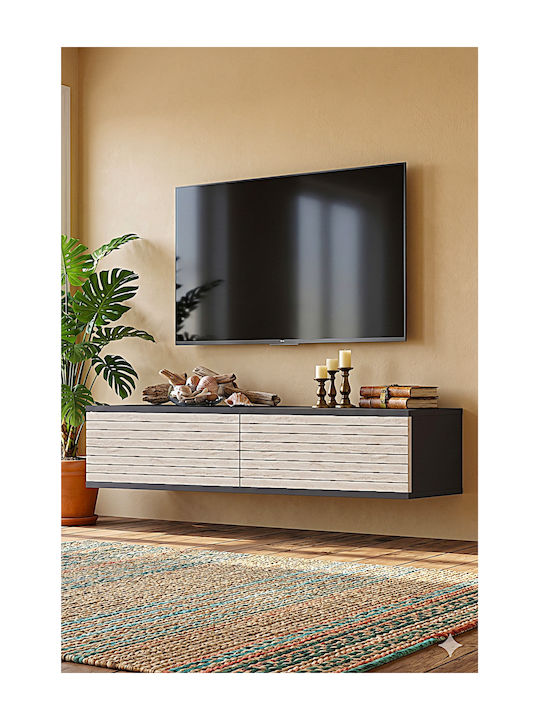Ράφι Τοίχου Γκρι 120x30x26εκ.