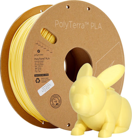 Polymaker PolyTerra PLA 3D Printer Filament 1.75mm Pastel Yellow 1kg