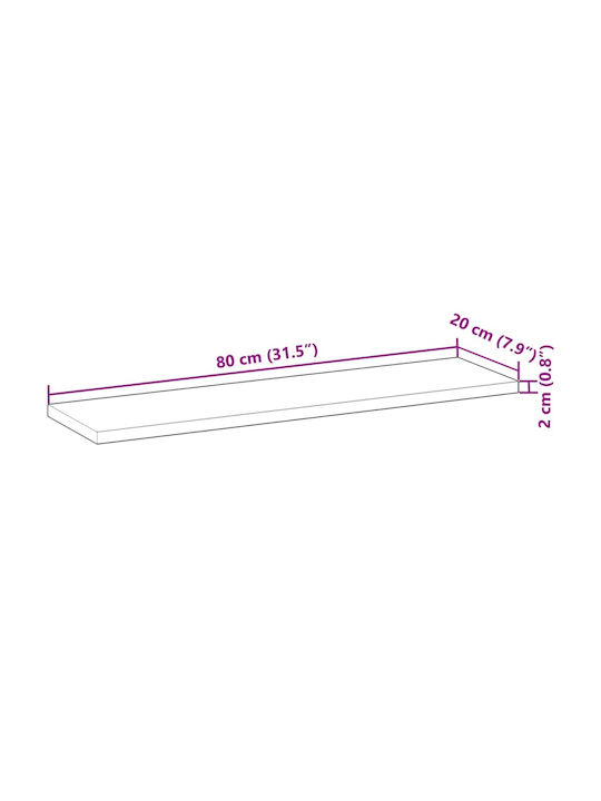 Βιβλιοθήκες Ακακίας (4τμχ) 80x20x2εκ.