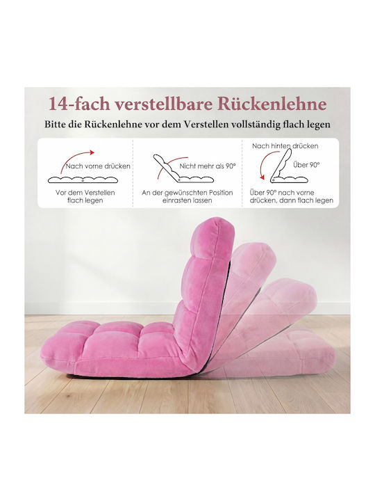 Vielseitiger Sitzsack Sessel Rosa 51x60x49,5cm