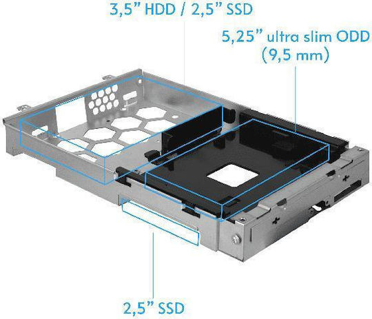 Chieftec UNI Series Mini-Turm Computergehäuse Weiß