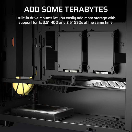 Corsair 3200D RS ARGB Gaming Midi Tower Computer Case Black