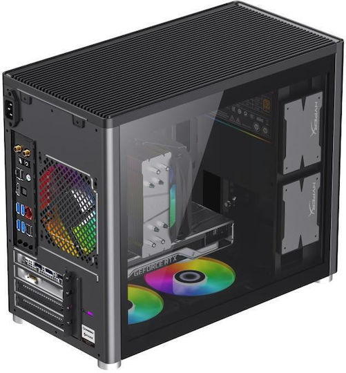 GameMax Spark Геймърско Midi Tower Компютърна Кутия с Страничен Прозорец Черна