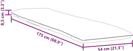 Многофункционален Пуф Шезлонг Водоустойчив Зелен 175x54x8.5cm