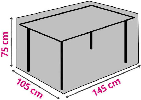 Perel Waterproof Protective Table Cover 145x105x75cm