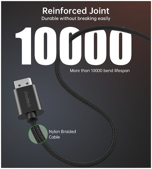Choetech Geflochtenes HDMI-Kabel HDMI-Stecker - HDMI-Stecker 2m Schwarz