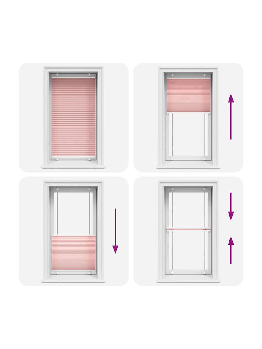 vidaXL Fabric Blind in Pink Colour W75xH100cm