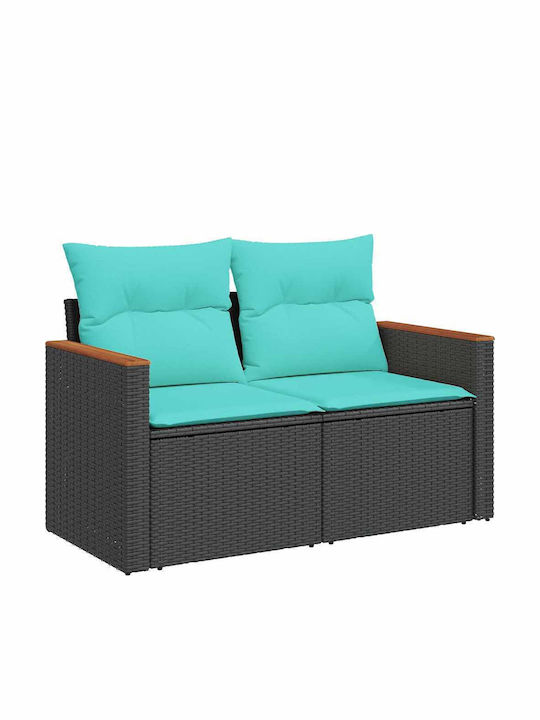 Outdoor Corner Rattan Sofa With Cushions 62x62x69cm