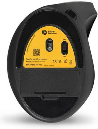 Bakker Elkhuizen FastForward 3-Mode Kabellos Ergonomisch Bluetooth Vertikal Maus Gray