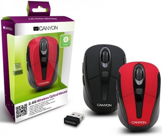 Canyon CNR-MSOW06R Ασύρματο Ποντίκι Κόκκινο
