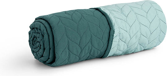Easy Home Double Coverlet Made of Polyester Green 230x220cm