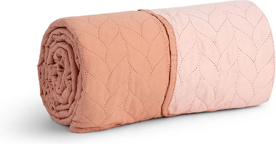 Easy Home Single Polyester Coverlet Salmon 160x220cm