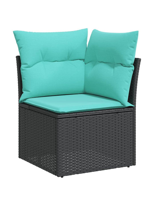 Outdoor Corner Sofa Rattan with Cushions 55x62x69cm