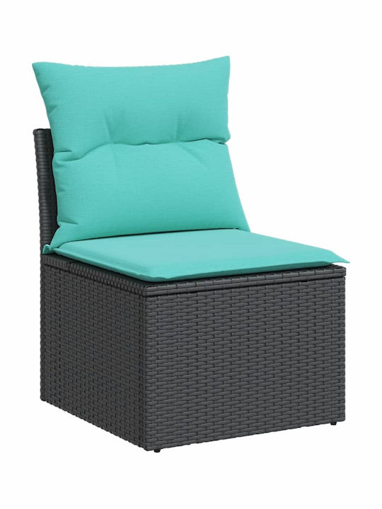 Outdoor Corner Rattan Sofa With Cushions 62x62x69cm