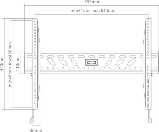 GoGEN DRZAKFIXXL2 Επιτοίχια έως 70" και 40kg