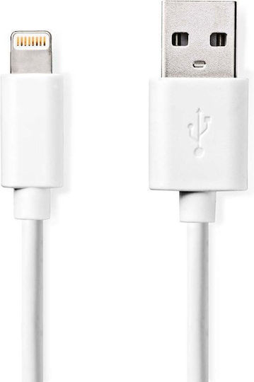 Nedis Synchronization Charging Cable Apple Lightning 8-pin Connector Usb A Connector White Bulk 1m