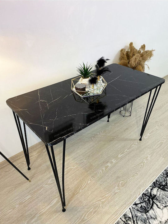 Masă de Bucătărie din Lemn cu Cadru Metalic 120x60x60cm