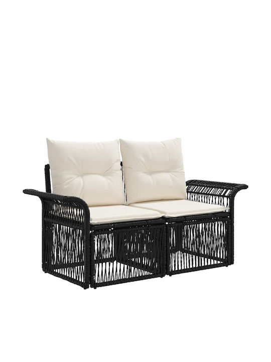 3-Seater Outdoor Rattan Sofa with Cushions 70.5x62x70cm